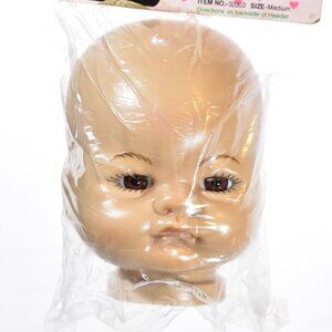 Syndee's Crafts Doll Head Size Medium Hard Vinyl #32003 "Missy" Vintage Doll Hea